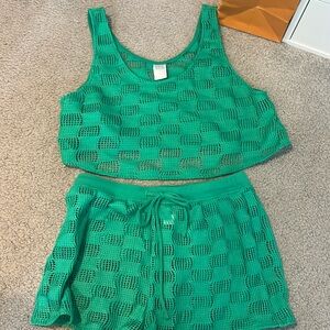 Green matching cover up set from Target. Worn once